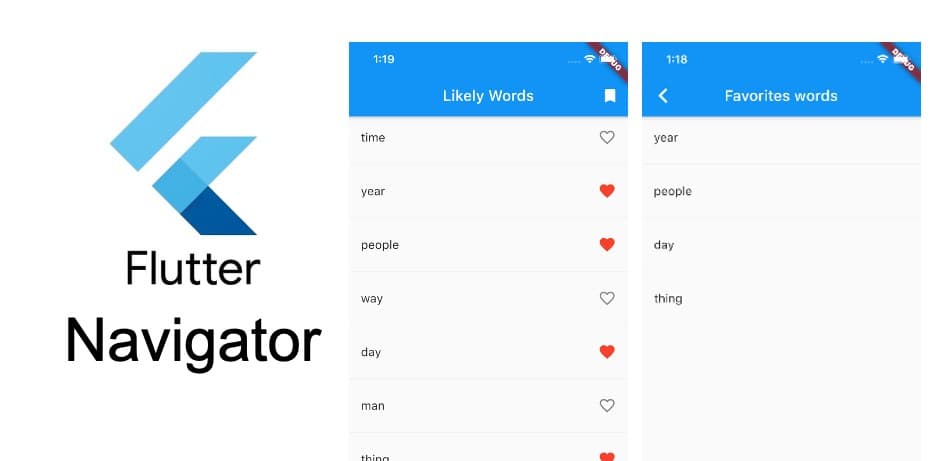 Navigate between screens in Flutter