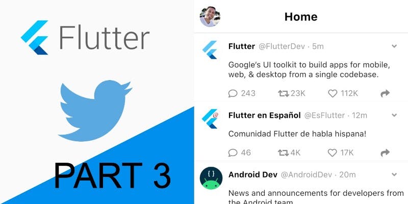 Twitter UI Clone with Flutter - Final part